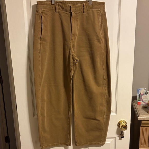 NWOT- GAP Brown Mid Rise Twill Barrel Trousers, Never worn - Picture 5 of 13